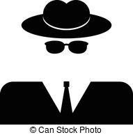 ... Spy icon on white backgro - Spy Clipart