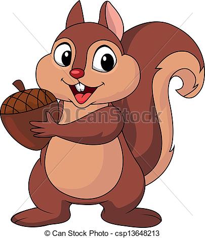 ... Squirrel cartoon with nut - Vector illustration of Squirrel... Squirrel cartoon with nut Clipartby ...