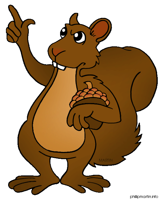 Squirrel clip art with nuts f - Clipart Squirrel