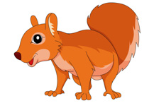 Squirrel On All Four Paws Clipart Size: 101 Kb
