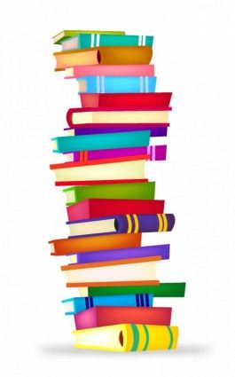 Tall Stack Of Books Clipart C