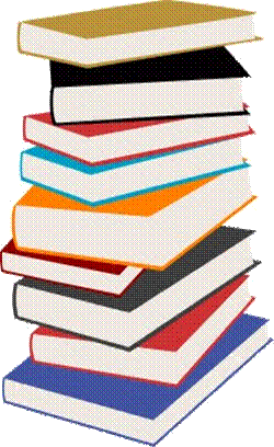 Stack of books clip art and b