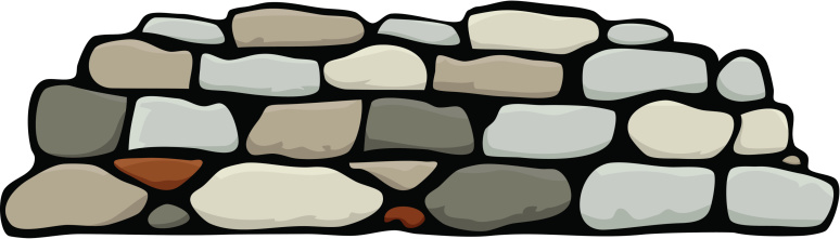 stacked stone wall vector .