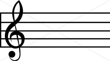 Vertical Music Staff Clip Art