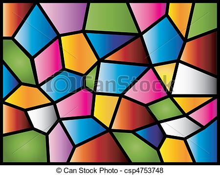 Stained Glass - A colourful modern stained glass design.