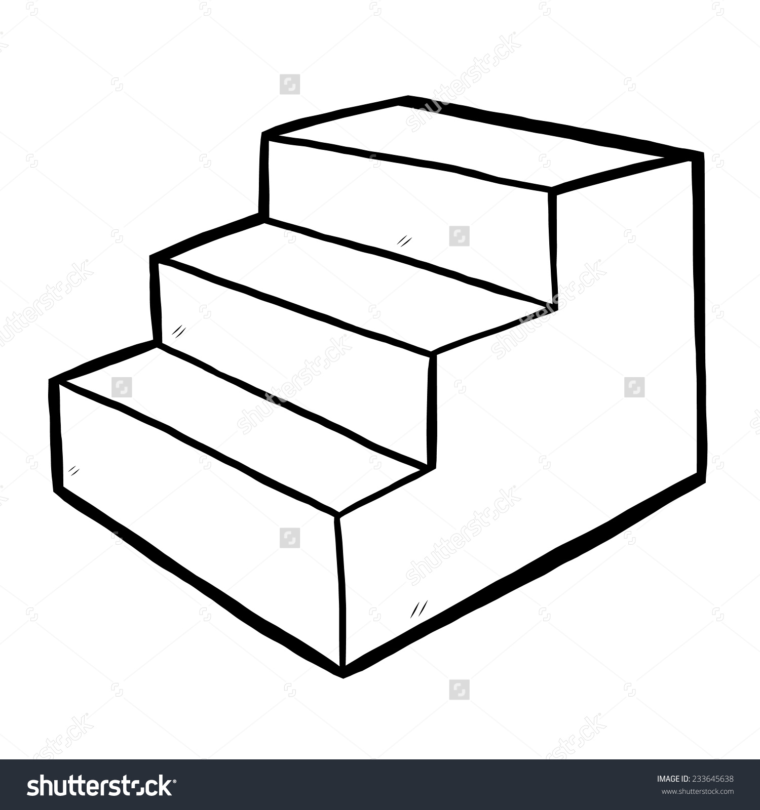 stairs clipart black and white 7