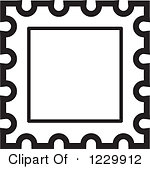 Stamp Clipart Postage Stamp . Clipart Of A Black And White .