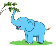 standing baby elephant clipart. Size: 38 Kb