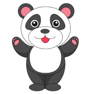 standing panda clipart. Size: - Panda Clipart