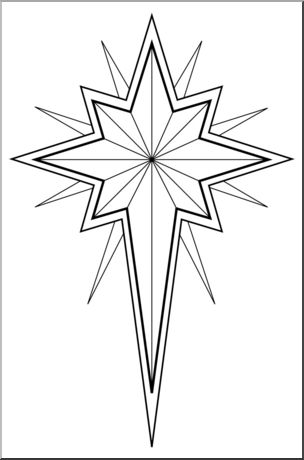 Star Of Bethlehem Clipart Free. Religious Christmas Star Clip .