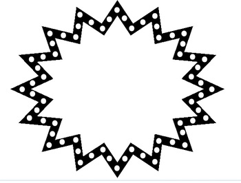 starburst clipart black and w - Starburst Clip Art