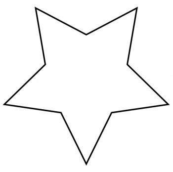 Star Clip Art Outline Black A