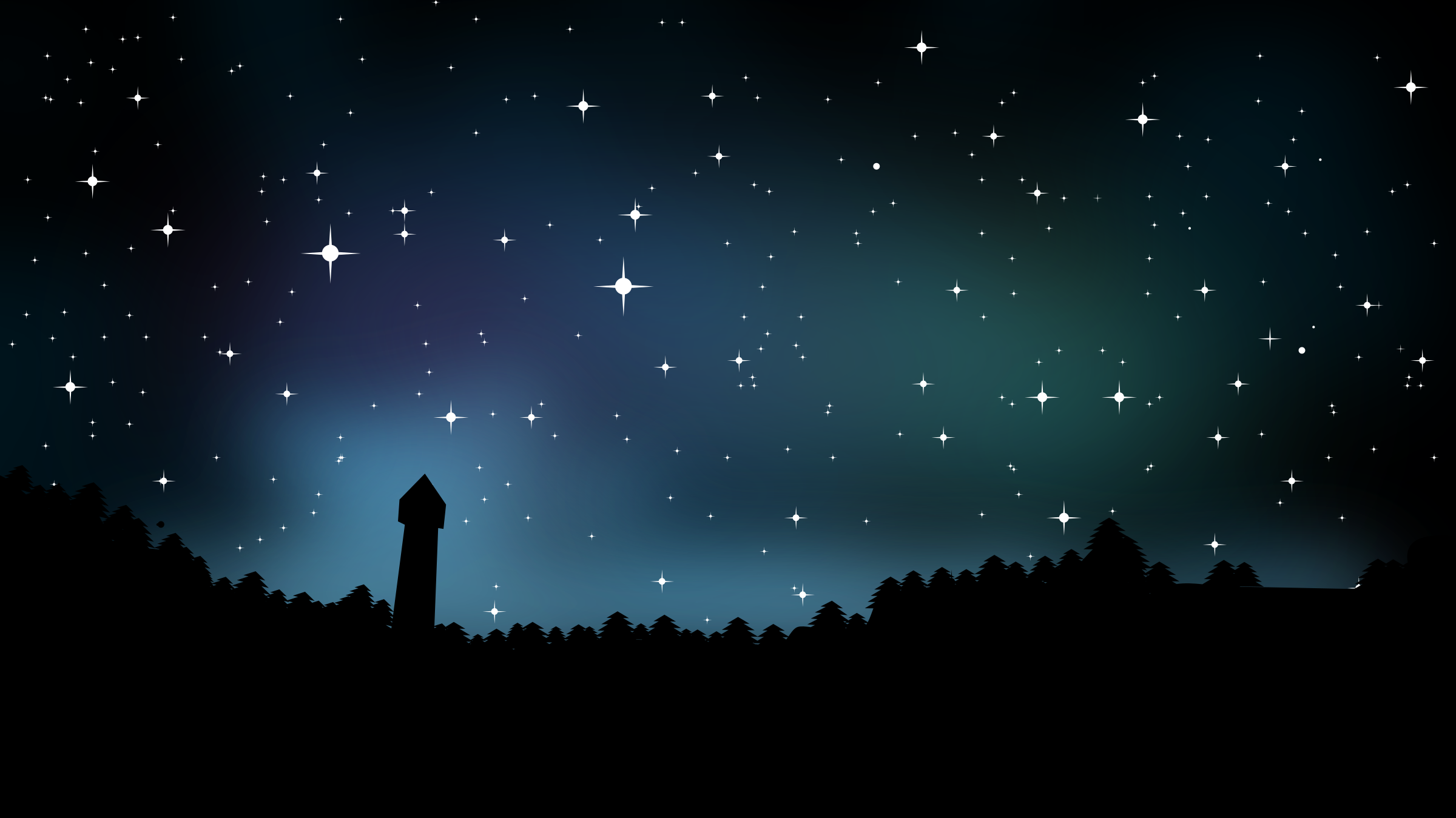 Starry Sky at Night Clipart