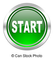 ... start icon, green button - Start Clipart