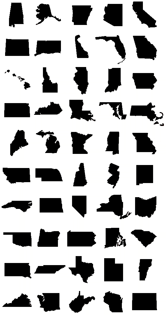 States Individual Clip Art .