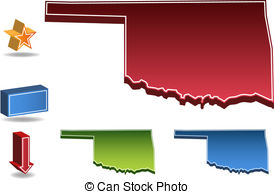 State of Oklahoma Clipartby Ludvig6/344; Oklahoma State map.