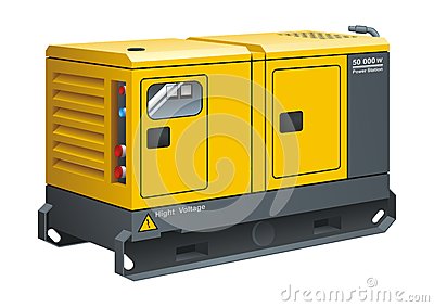 Stationary Diesel Generator . - Clip Art Generator