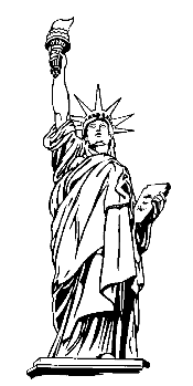 statue-BW.gif - Statue Of Liberty Clip Art