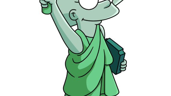 570x320 Statue Of Liberty Cartoon Drawing Lisa Statue Of Liberty By
