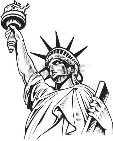 Statue of Liberty icon vector