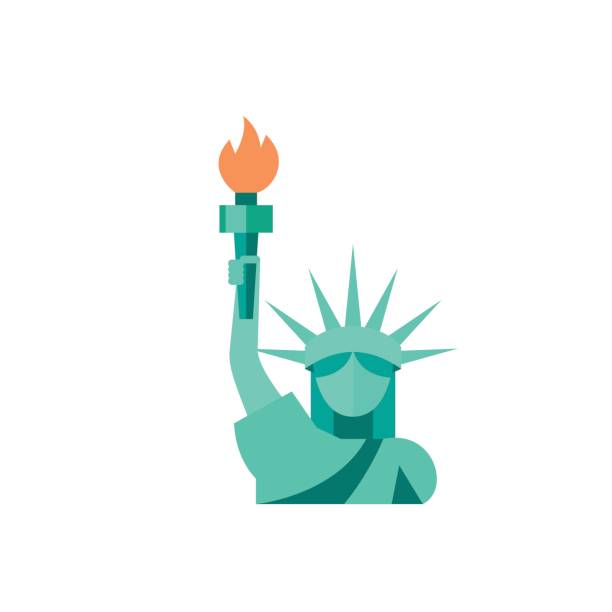 Statue of Liberty icon vector art illustration