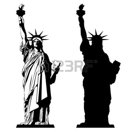 The Statue of Liberty. Vector - Statue Of Liberty Clipart