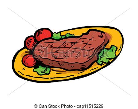 Steak stamps Clipartby roxanabalint15/860; steak on a plate doodle