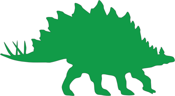 stegosaurus clip art black an - Stegosaurus Clip Art
