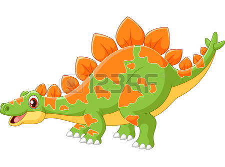 stegosaurus: Cartoon big dinosaur Stegosaurus Illustration