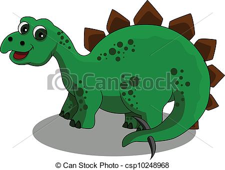 ... Stegosaurus cartoon - vec - Stegosaurus Clip Art