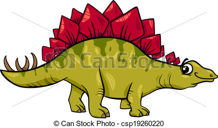 ... stegosaurus dinosaur cartoon illustration - Cartoon... ...