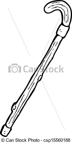 Wood stick in hand vector cli