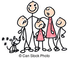 ... stick family - An illustrated stick family standing together... ...