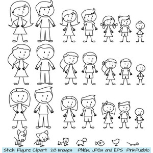 Stick figure family and .