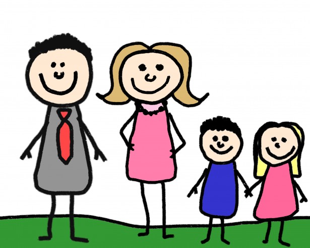 Stick People Family Clipart C - Free Family Clipart