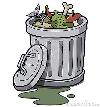Stinky Garbage Clipart Trash Can Vector Illustration