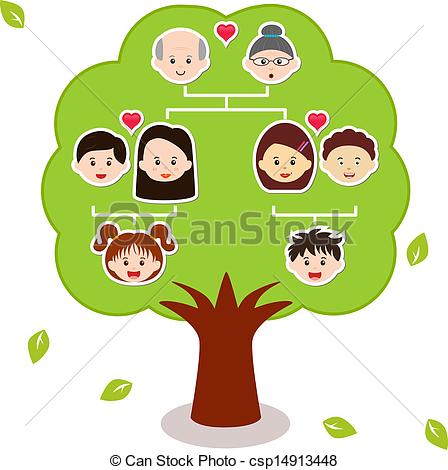 Stock Clip Art Icon Stock . - Family Tree Clipart Free