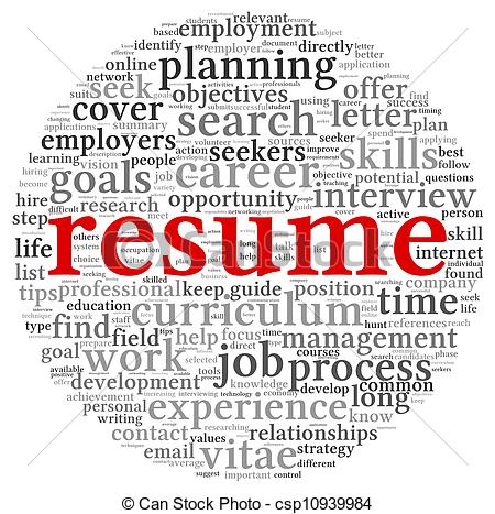 Stock Illustration Of Resume  - Resume Clip Art