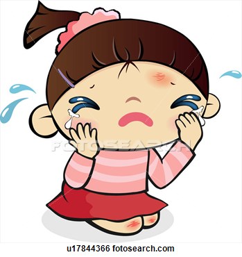 Crying girl clip art clipart