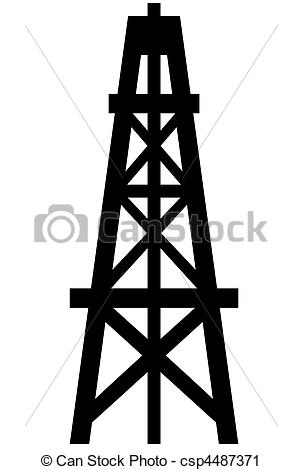 Stock Illustration Oil Derric - Oil Rig Clipart