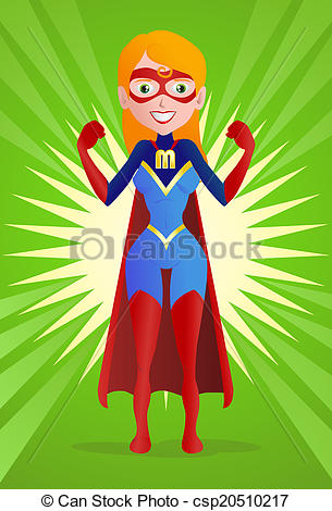 Stock Illustration - super mo - Super Mom Clipart