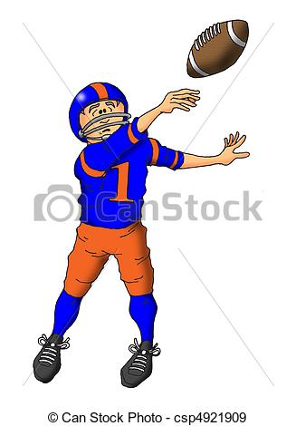 Stock Illustration - Throwing a Pass