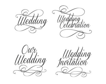 Stock Ilration Wedding Invitation Card Cute Design Blue Brown Bined Shapes Creative Art Artwork Digital Clipart