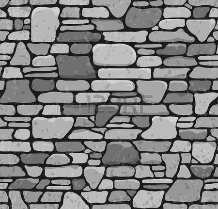 stone wall: Seamless Grunge Stone Brick Wall Texture. Vector Illustration.