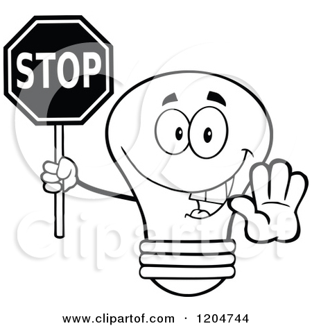 Stop Light Clip Art Black And - Stop Sign Clip Art Black And White
