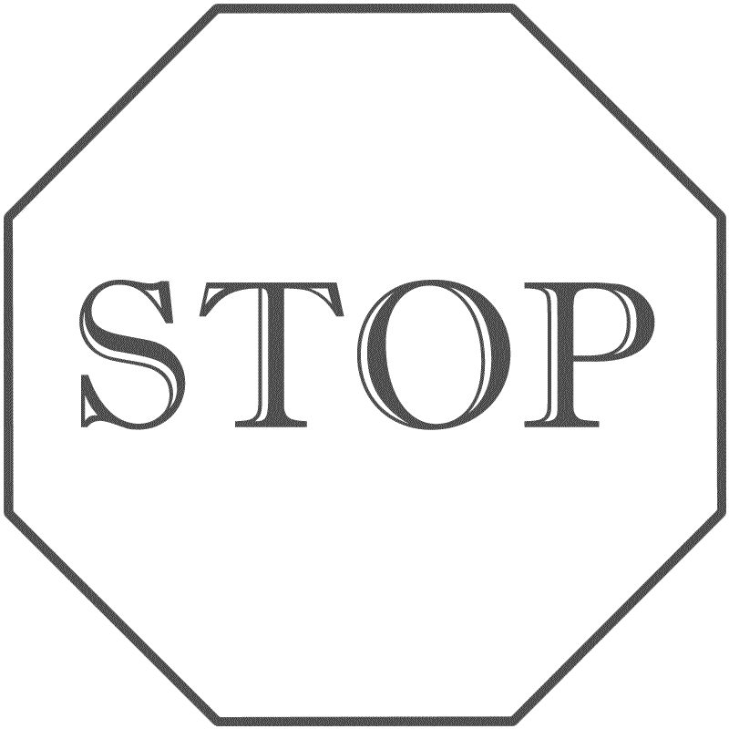 Black And White Stop Sign Ico