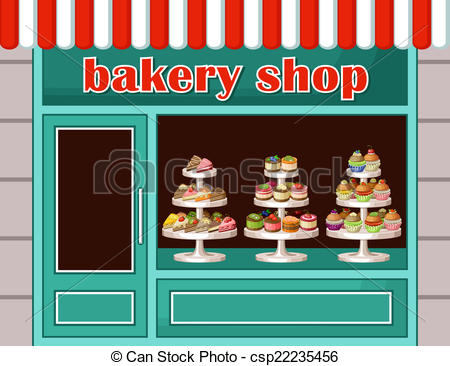 ... Store of sweets and bakery. vector illustration - Image of a.