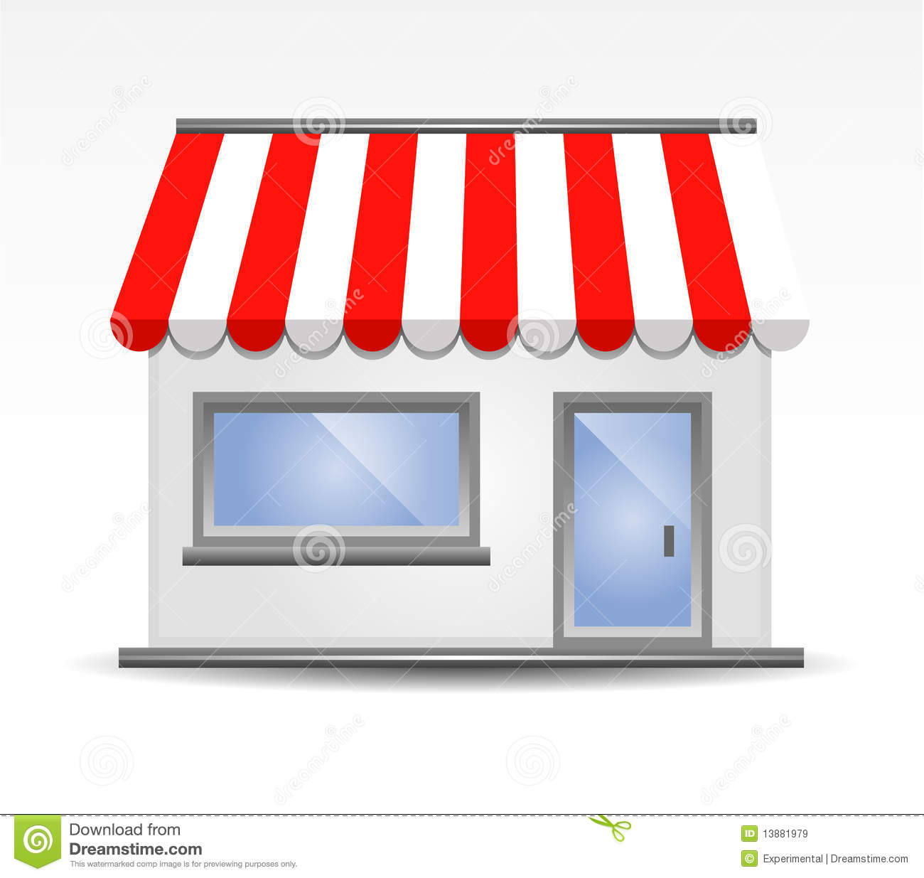 Storefront Awning in Red Royalty Free Stock Images