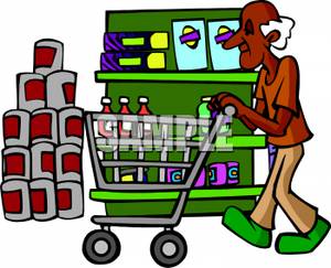 Stores Clipart - Grocery Shopping Clipart