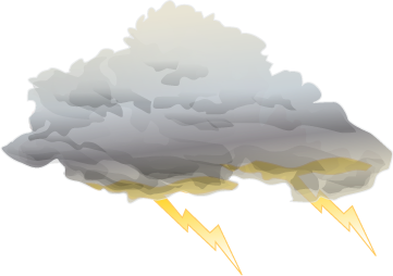 Clipart Of A Mad Storm Cloud 